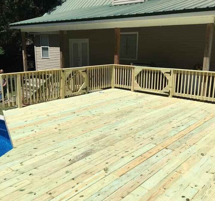 Pool Deck Build for Above Ground Pool